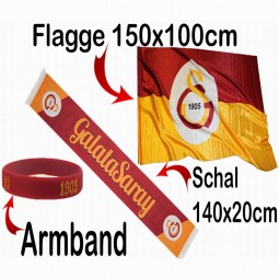 Galatasaray Schal, Flagge, Fanarmband kleines Fanpaket