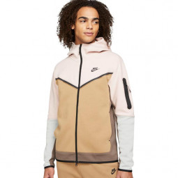 Nike Hoodie Tech Fleece pink-beige-braun Herrenkapuzen-Sportjacke