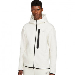 Nike Hoodie Tech Fleece white Sport-Kapuzenjacke weiss