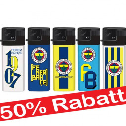 Fenerbahce Feuerzeug 5er Pack nachfüllbar Mehrweg Lighter Paket