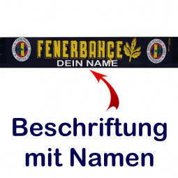 Fenerbahce Schal Beschriftung mit eigene Name personalisiert