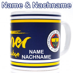 Fenerbahce Tasse personalisiert mit Namen Beschriftung