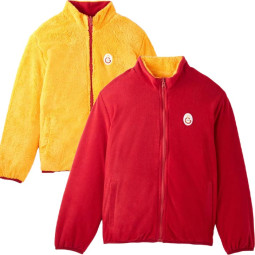 Galatasaray BEIDSEITIGE Pelz-Fleece Jacke Herren REVERSIBLE