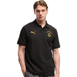 Galatasaray Puma Polo T-Shirt Schwarz Gold Profi A-Team