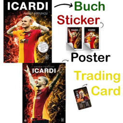 Galatasaray Icardi Buch mit Poster Sticker Sammelkarte