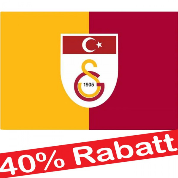 Galatasaray Flagge mit Türkei Fahne auf den Wappen Shop, Retro