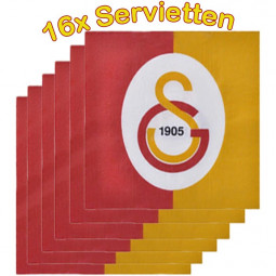 16er Set Galatasaray Papier-Servietten Party Tisch-Deko