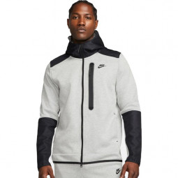 Nike Hoodie Tech Fleece Overlay Detail grau Kapuzenjacke