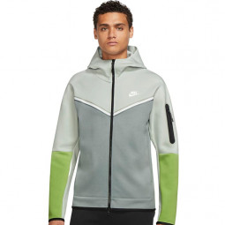 Nike Hoodie Tech Fleece grün-grau Herrenkapuzen-Sportjacke