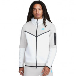 Nike Hoodie Tech Fleece weiss-grau Herrenkapuzen-Sportjacke