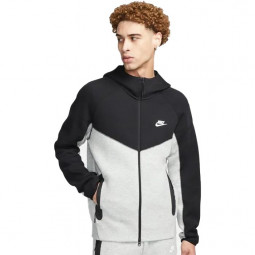 Nike Hoodie Tech Fleece grau-schwarz Herrenkapuzen-Sportjacke