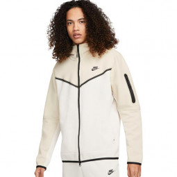 Nike Hoodie Tech Fleece weiß-beige Herrenkapuzen-Sportjacke