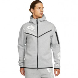 Nike Hoodie Tech Fleece Graphic Color Block Kapuzenjacke grau
