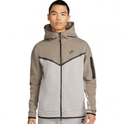 Nike Hoodie Tech Fleece grau-braun Herrenkapuzen-Sportjacke