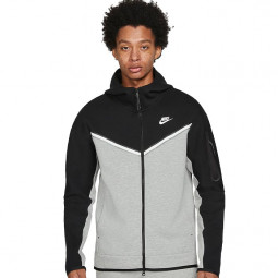 Nike Hoodie Tech Fleece grau-schwarz Herrenkapuzen-Sportjacke
