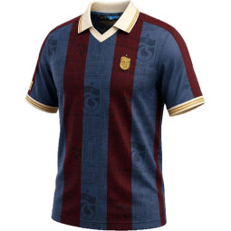 Trabzonspor Premium-Streifen Poloshirt mit Goldlogo