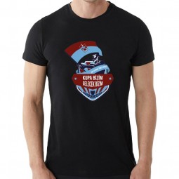 Trabzonspor T-Shirt schwarz mit wehender Flagge & Pokal