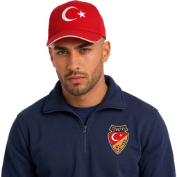 Türkei Flaggen Cap mit Personalisierung Initialen Beflockung Mütze