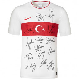 Nike Türkei Nationalteam Handsigniertes Autogrammtrikot von 14 Stars