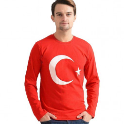 Türkei Fahnen Sweatshirt Langarm-Shirt Türkische Fahne